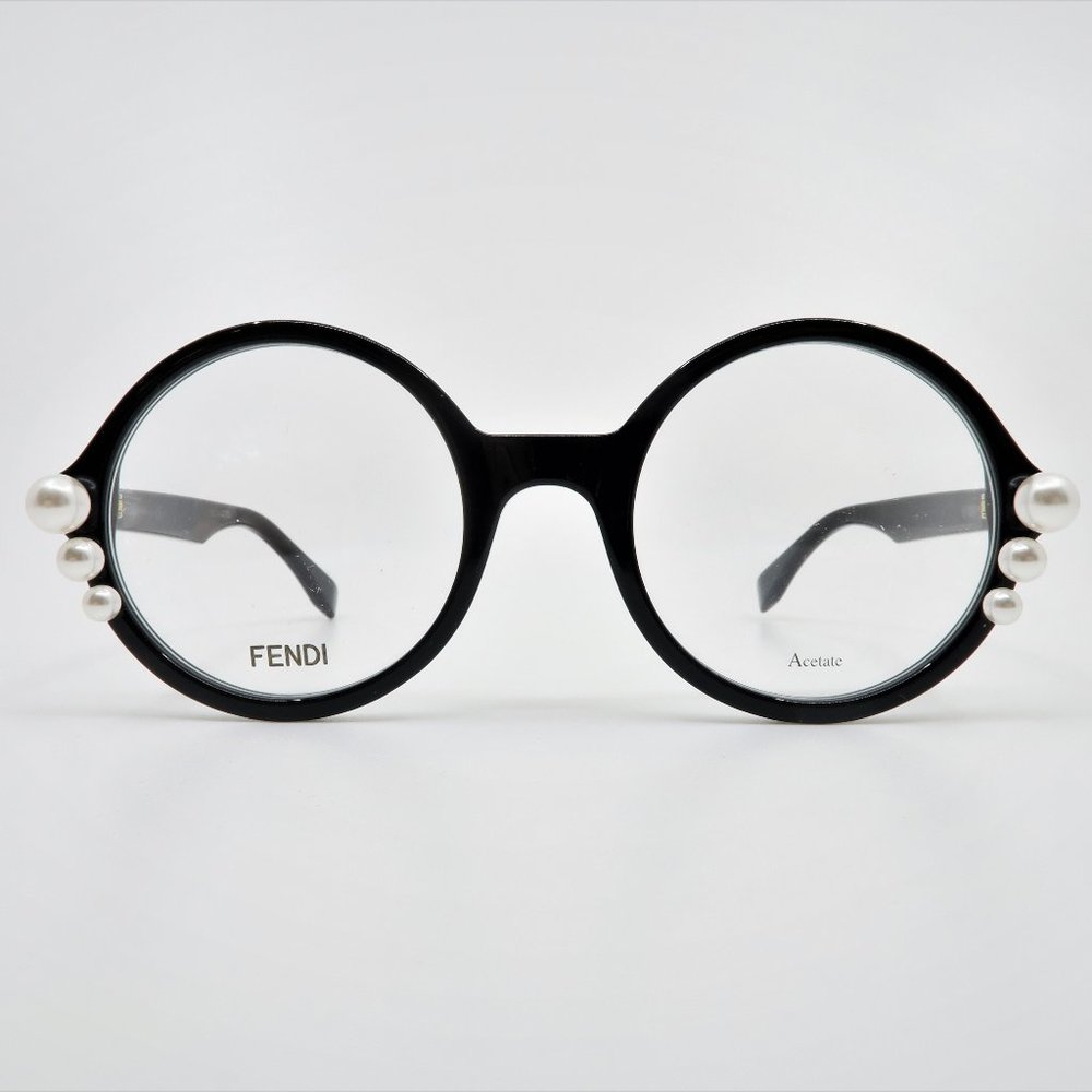 Fendi Black & Pearls Round Glasses FF 0298 807 - Picture 3 of 8